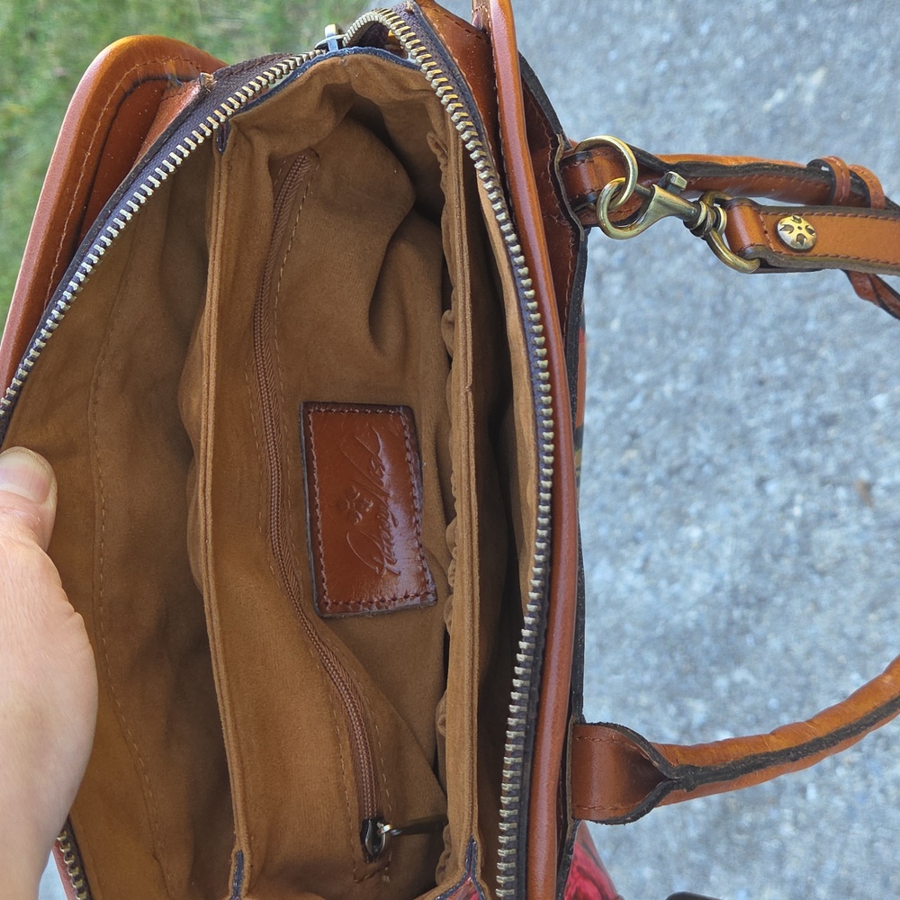 Patricia Nash Paris Summer Roses Leather Crossbody Satchel $199 Retail. NWT - Picture 9 of 17